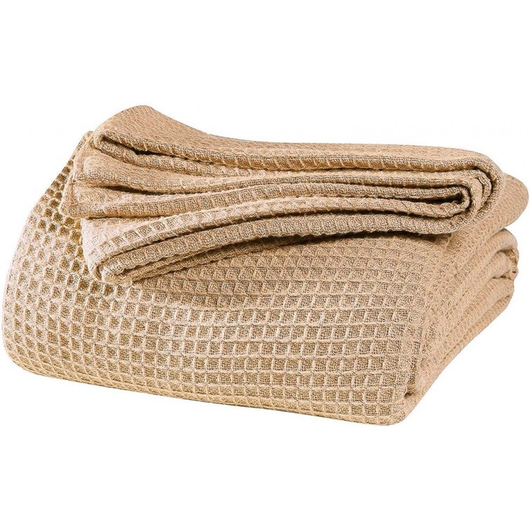 Одеяло шалте 2 в 1 на вафлички Pousada Beige 210/230