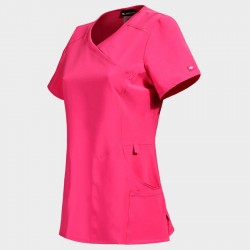 Медицинска дамска туника CHEROKEE WRAP PINK CKE2625A