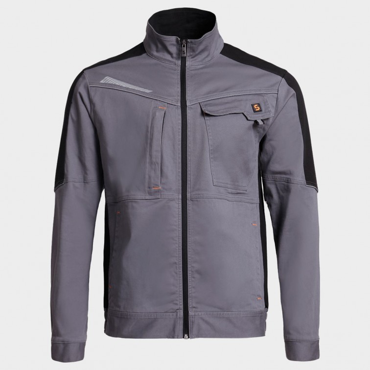 Мъжко работно яке MELBOURNE STRETCH GREY/BLACK