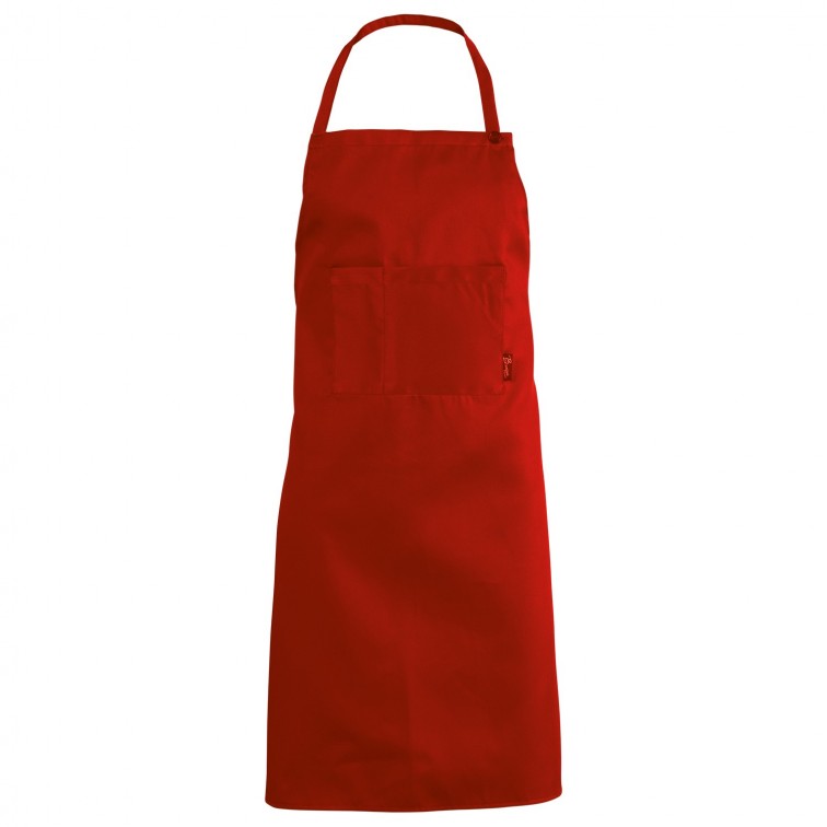 Червена престилка с нагръдник COOK  