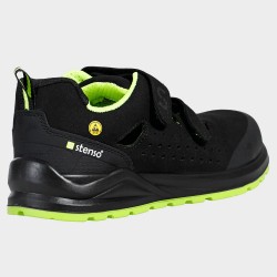 Удобни работни сандали JETT S1PS ESD BLACK/GREEN