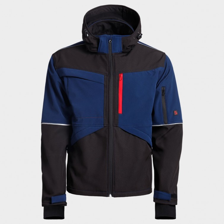 Работно софтшел яке PRISMA SOFTSHELL 2.0 BLACK/DARK BLUE