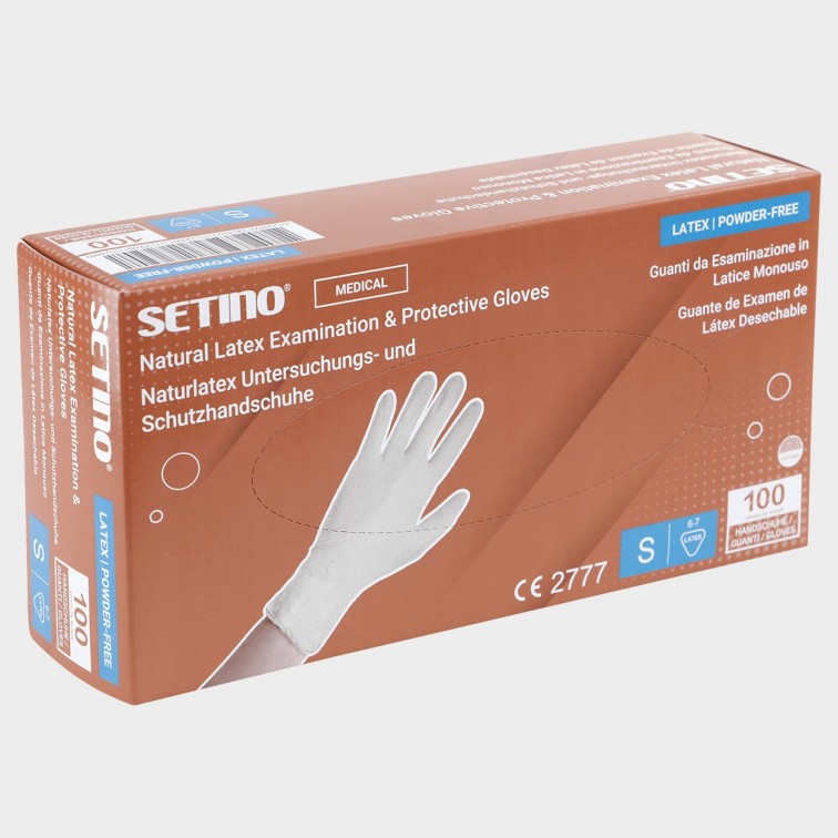 Ръкавици SETINO LATEX PF - бял