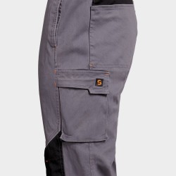 Мъжки работен панталон MELBOURNE STRETCH GREY/BLACK