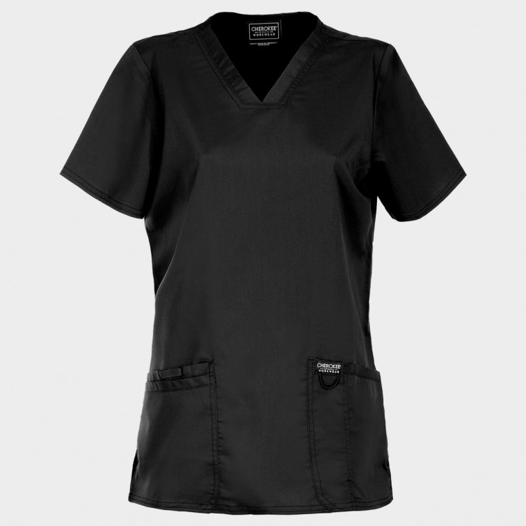 Медицинска дамска туника CHEROKEE V-NECK BLACK WWE620