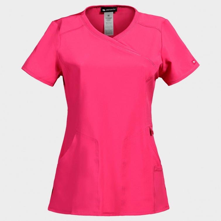 Медицинска дамска туника CHEROKEE WRAP PINK CKE2625A