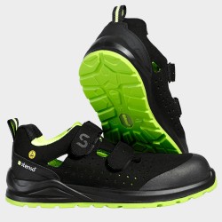 Удобни работни сандали JETT S1PS ESD BLACK/GREEN