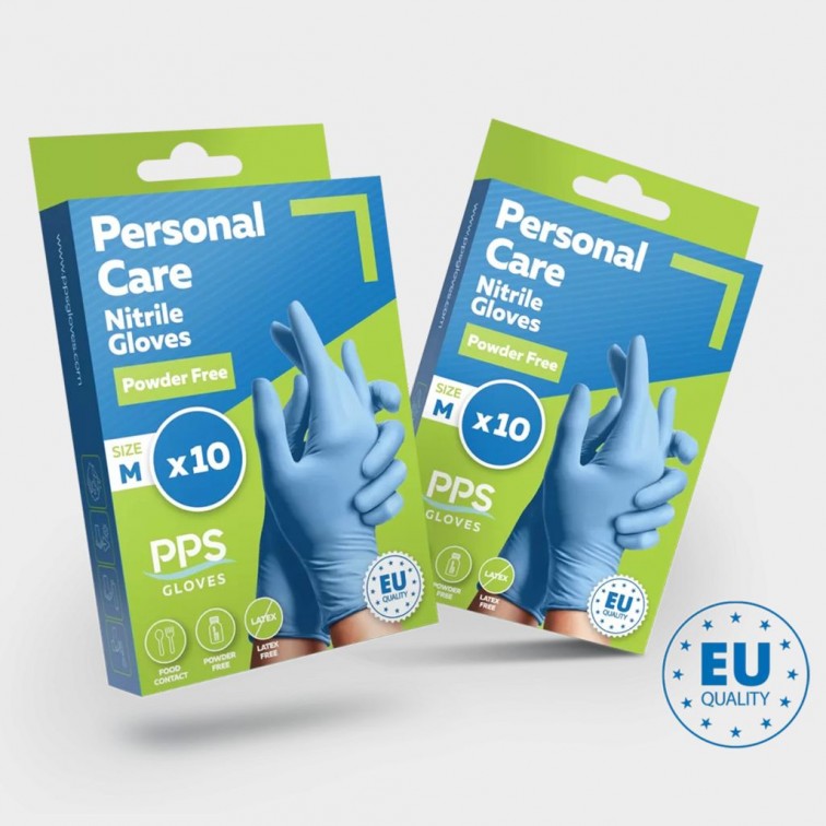Ръкавици нитрил без пудра PPS PERSONAL CARE PF BLUE
