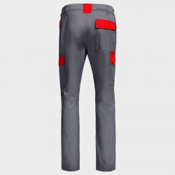 Мъжки работен панталон EOS STRETCH RED/GREY  
