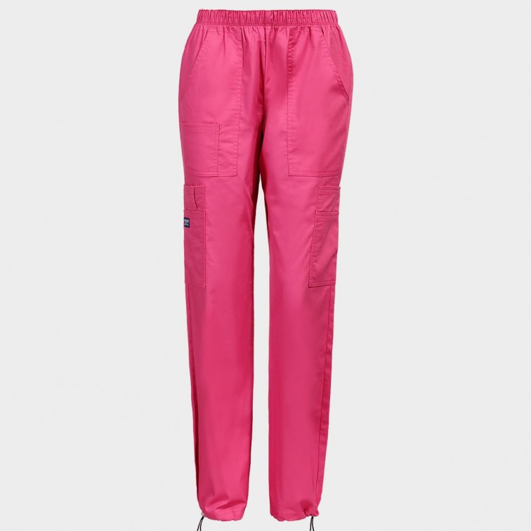 Дамски медицински панталон CHEROKEE MR CARGO PINK WWE4005