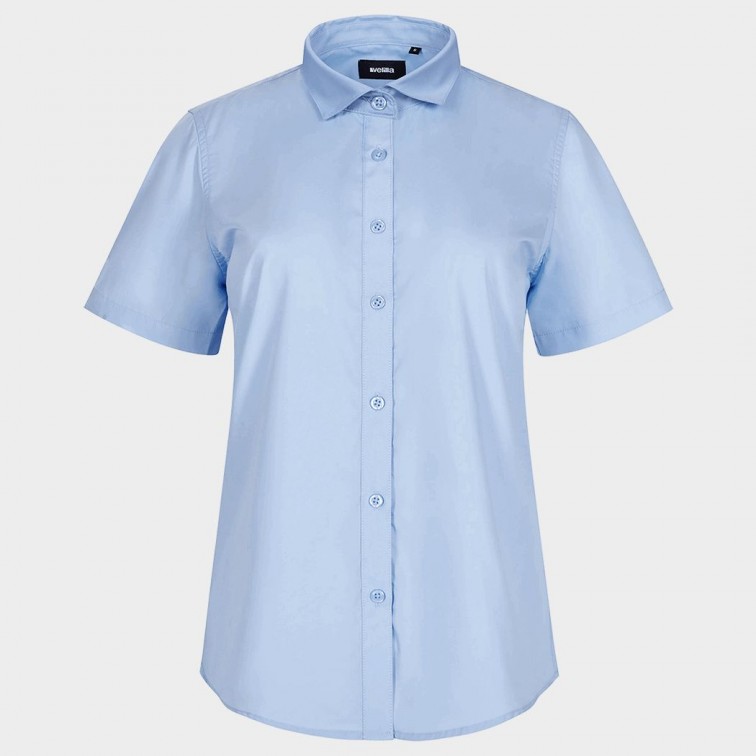 Дамска риза VELILLA LIGHT BLUE - къс ръкав
