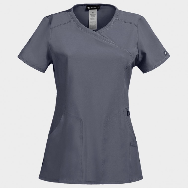 Медицинска дамска туника CHEROKEE WRAP GREY CKE2625A
