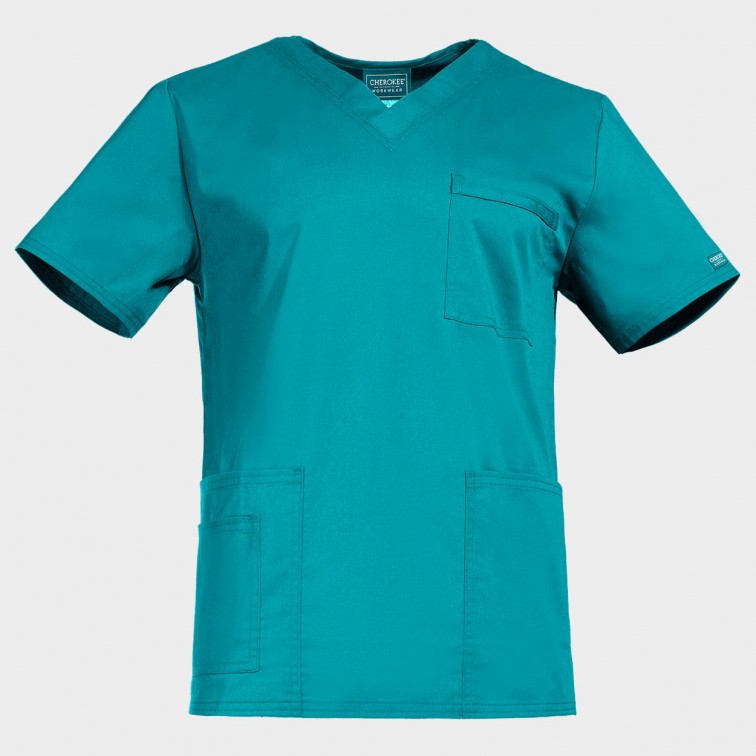 Унисекс медицинска туника CHEROKEE V-NECK LIGHT PETROL WWE4725