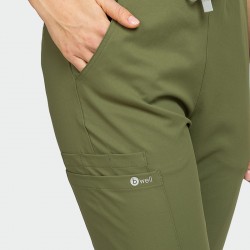 Удобен медицински панталон AURELIA Jogger - Olive