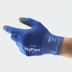 Тъмносини полиуретанови ръкавици HyFlex 11-618 