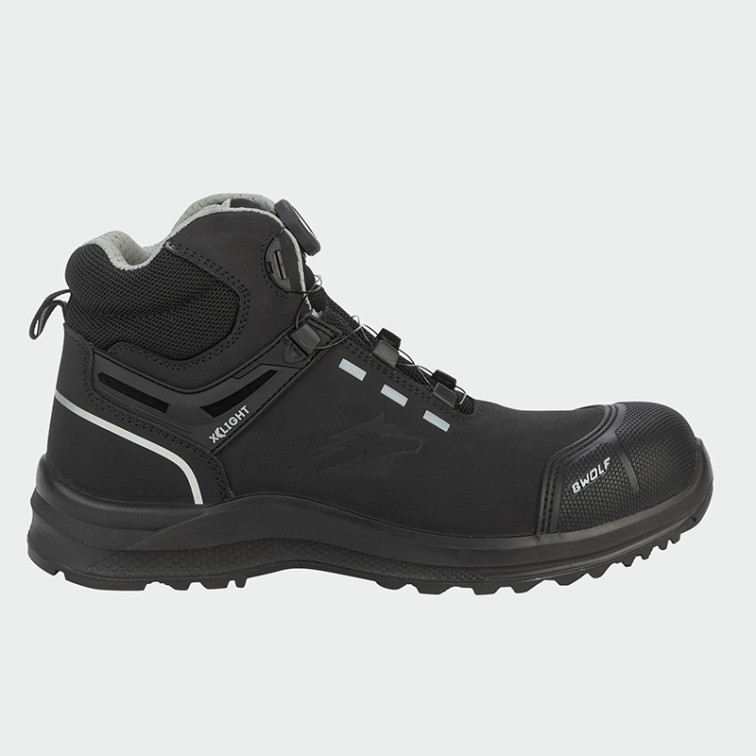 Високи обувки с бомбе DEFENDER FIT HI S3S - Черен