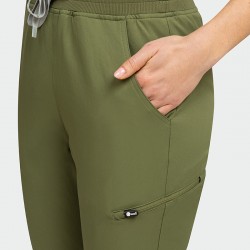 Удобен медицински панталон AURELIA Jogger - Olive