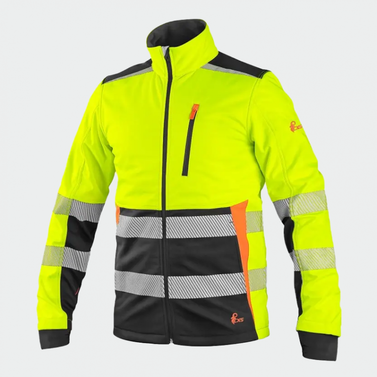 Жълто светлоотразително софтшел яке BENSON HV Softshell Jacket 