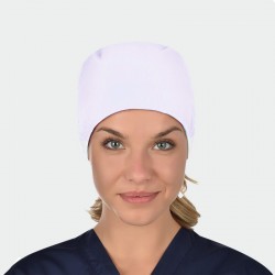 Бяла медицинска шапка ADELINA 