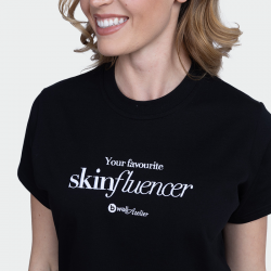 Черна дамска тениска SkinFluencer