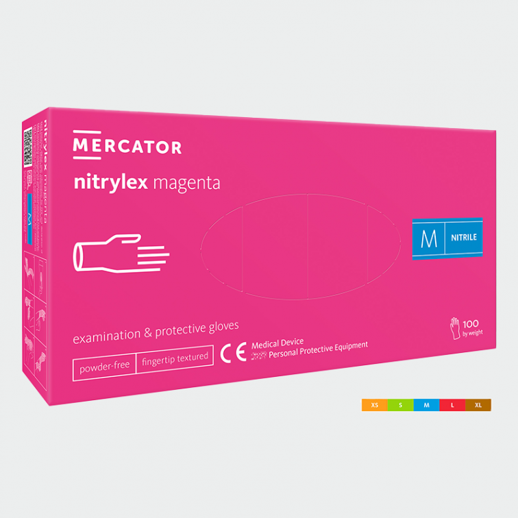 Удобни нитрилни ръкавици NITRYLEX - Magenta