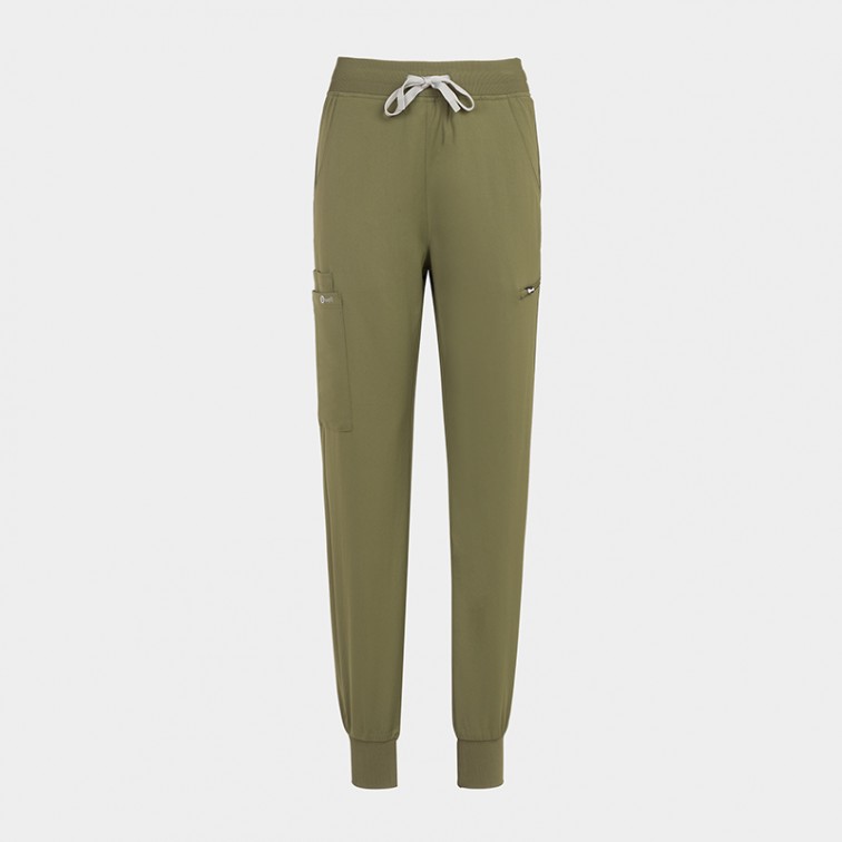 Удобен медицински панталон AURELIA Jogger - Olive