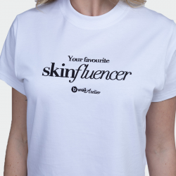 Бяла дамска тениска SkinFluencer