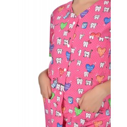 Работна туника с копчета CARINA | Зъби Работна туника с копчета CARINA | Зъби